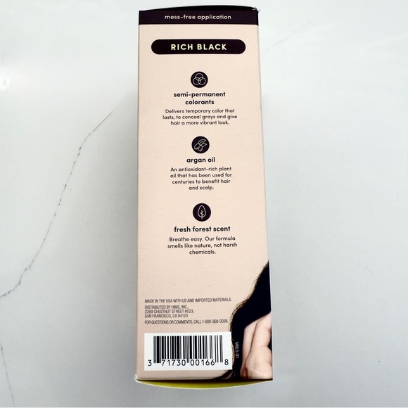 NIB! Men’s Hims Hair Color & Conditioner Rich Black Semi-Permanent 5 fl oz - Picture 6 of 8